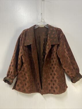 Women’s Allie Coosh Jacket/Blazer Rust Brown Textured Size L